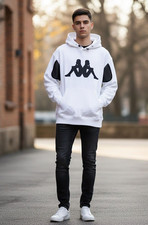 Kontroll Kappa Men’s Hoodie - White Half Zip, Comfortable Casual Wear
