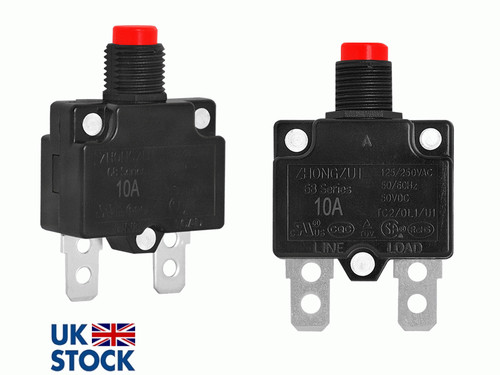 10a manual reset push button - 10a,