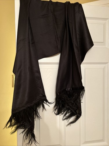 Vintage black linea stole wrap - linea,