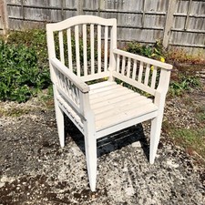 FUNKY PAINTED WOODEN VINTAGE/ANTIQUE ARMCHAIR - GARDEN OR INDOORS