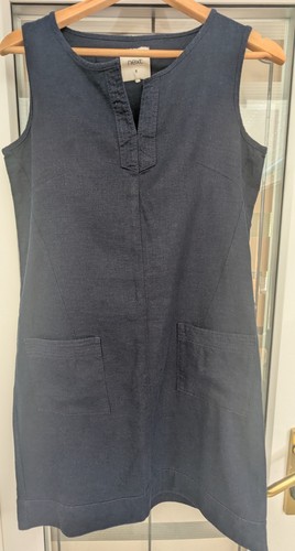 Next navy linen blend shift - next,
