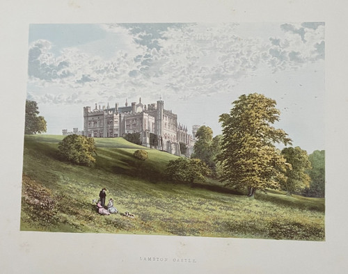 Antique print lambton castle - antique,