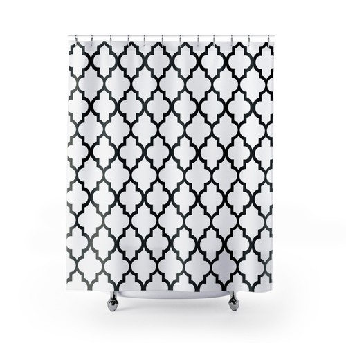 Black moroccan trellis - trellis, shower