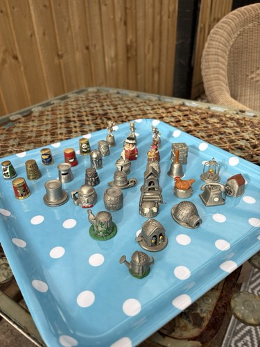 Pewter thimbles clisonne - 27,