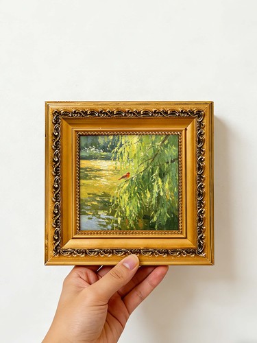 Bird willow branch - bird,