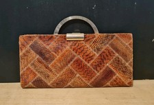Vintage snakeskin handbag - vintage,