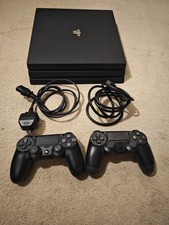 PS4 Pro Sony PlayStation 4 Pro 1tb with 2 Controllers and 6 Games Bundle