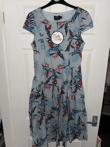 Blue floral vintage style - blue,