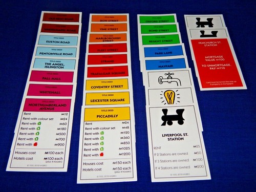 Monopoly cards 2018 spare - monopoly,