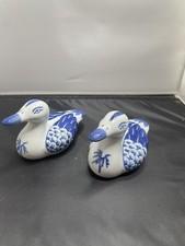 Pair of Vintage Blue And White