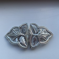 ANTIQUE SOLID SILVER NURSES BELT BUCKLE 1906 