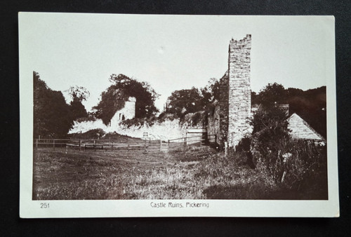 Castle ruins pickering - castle, ruins,