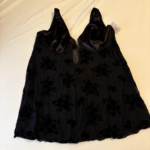 Women flocked lingerie slip - women's,