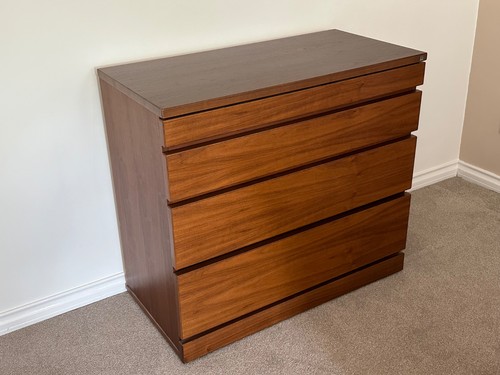 Skovby dark wood chest 4 - dark,