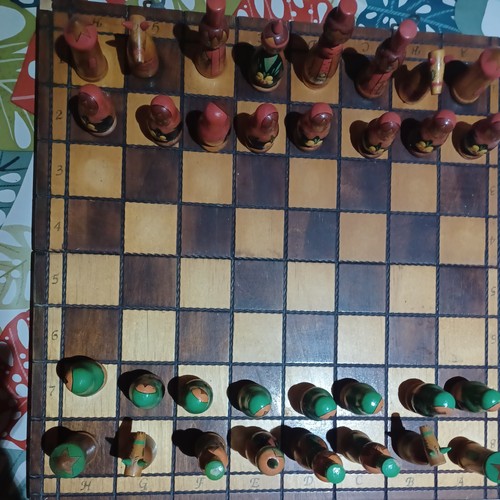 Vintage chess set - chess,