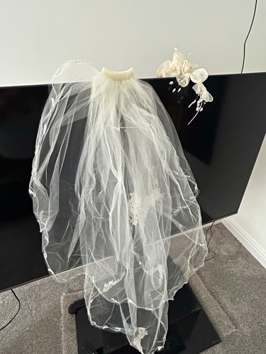 Ivory bridal wedding veil - ivory,