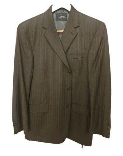 Nautica men gray pinstripe - nautica,