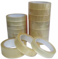 CLEAR TAPE STRONG BIG ROLLS PACKAGING PARCEL PACKING SELLOTAPE 1" 24mm x50m 