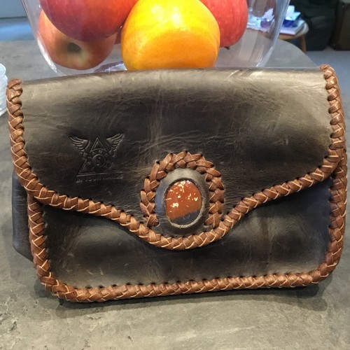 Vintage hand tooled leather - hand,