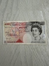 Old british bank note - £50,