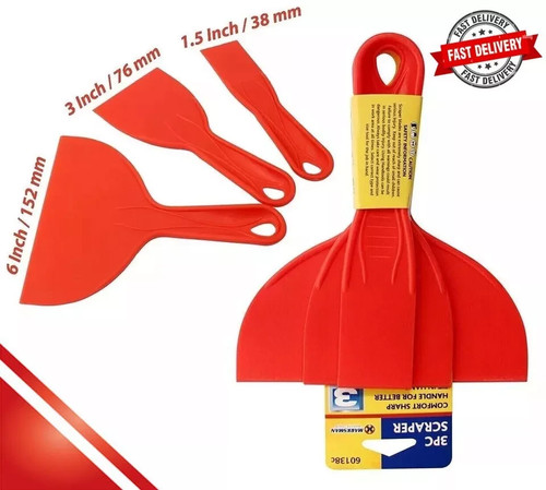 3pc plastic scraper set - 3pc,