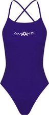 Amanzi Womens Blueberry Tie Back One Piece Swimsuit - Blue