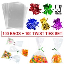 100 Clear Cellophane Sweet