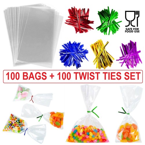 100 clear cellophane sweet - 100,