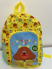 Hey duggee Children In Need Pudsey Bear Yellow Backpack bag Mesh Side Pockets