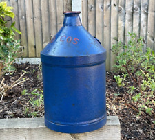 Vintage Industrial BD COS Metal Fuel Can Chemical Drum Oil Can  Mancave Retro