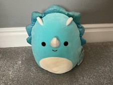 Squishmallow Malik the Blue Dinosaur Approx 10 inches Tagged