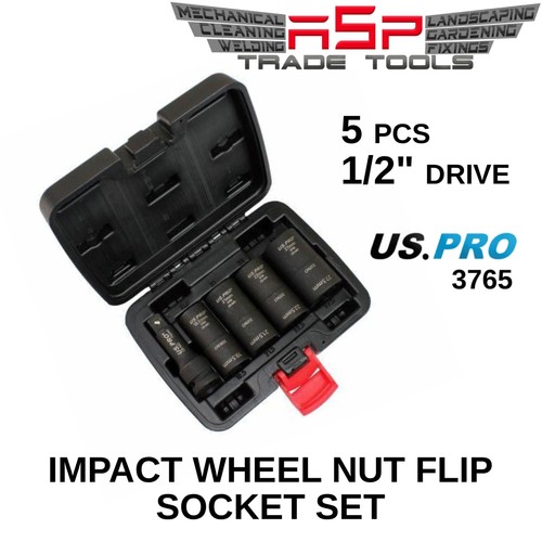 5pc impact wheel nut flip - 5pc,