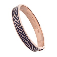 Halcyon Days greek key rose gold bangle bracelet