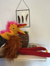 Vintage Handmade Emu Puppet