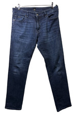 Mens HUGO BOSS 030 MAINE Stretch Straight Blue Jeans W35 L32