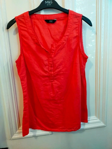 Ladies sleeveless linen - , &
