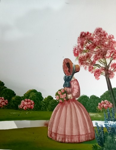 Mirror vintage scene crinoline - vintage,