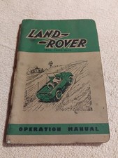 Land Rover Series 1 Factory Owner's Instruction Operation Manual 1950 Handbook