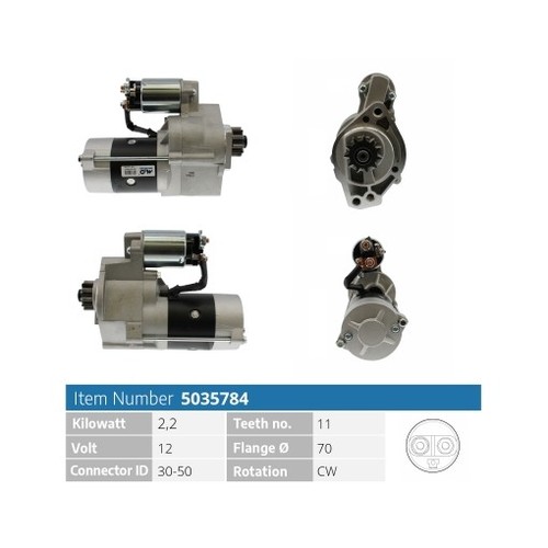 Starter motor em1633q - starter,