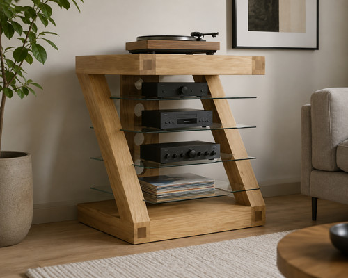 Solid oak hifi - z,