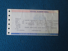Eric Clapton Concert Tour Ticket 5/2/91 Royal Albert Hall London