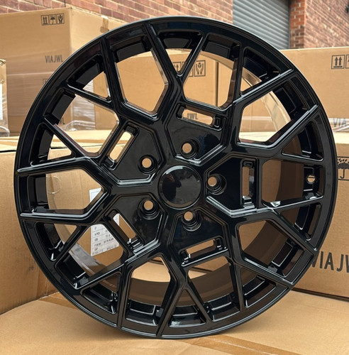 Black e146 alloy wheels - x4, 18"