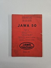Jawa CZ 50 c List of Spare Parts Manual 1960 English Edition