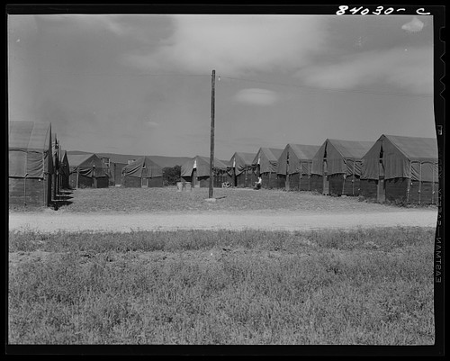 Photo military tent camp 1930s - tent,