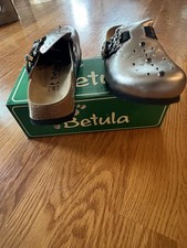 Brand New In Box Women’s Birkenstock Betula Pewter clog slides  Rocko Size L9