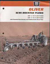 1965 Oliver Semi-Mounted Plows Brochure Leaflet