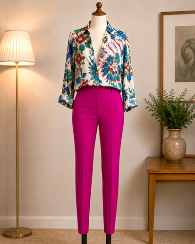 Missoni pink slim - pink, tapered