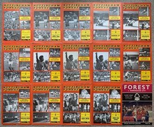 NOTTINGHAM FOREST FC 1977 1978 HOME FOOTBALL PROGRAMME COLLECTION Job Lot BUNDLE