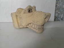 FUCHOR -Dragon head wall plaque stone home or garden ornament from Germany- 