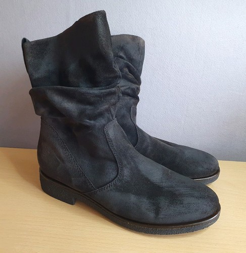 Gabor black suede ankle - black,